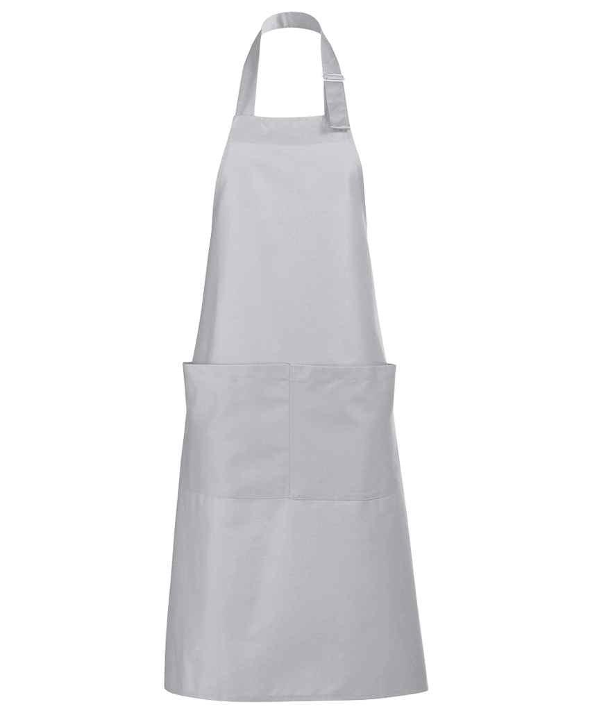 SOL'S Gala Long Bib Apron in ONE Pure Grey by SOL'S — Custom branded clothing by Print Press, featuring premium embroidery produced in our specialist print lab in the UK.