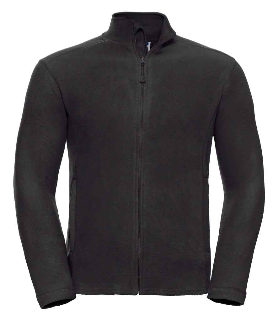 Russell Micro Fleece Jacket in Black by Russell — Custom branded clothing by Print Press, featuring premium embroidery produced in our specialist print lab in the UK.