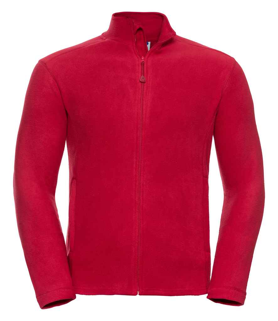 Russell Micro Fleece Jacket in Classic Red by Russell — Custom branded clothing by Print Press, featuring premium embroidery produced in our specialist print lab in the UK.