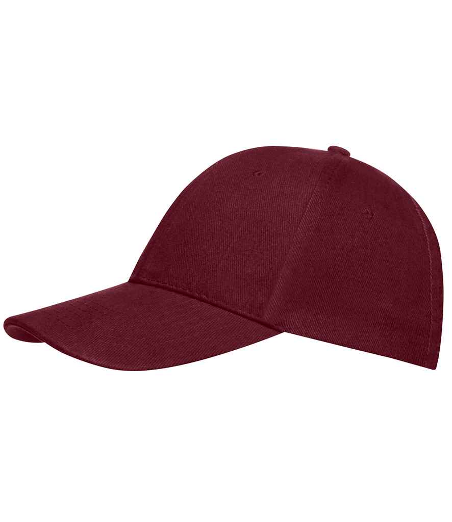 SOL'S Buffalo Cap in ONE Burgundy by SOL'S — Custom branded clothing by Print Press, featuring premium embroidery produced in our specialist print lab in the UK.