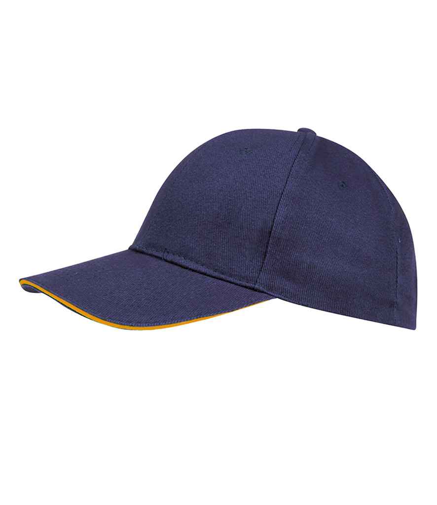 SOL'S Buffalo Cap in ONE French Navy Neon Orange by SOL'S — Custom branded clothing by Print Press, featuring premium embroidery produced in our specialist print lab in the UK.