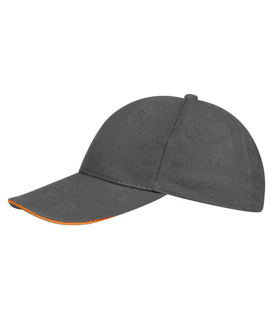 SOL'S Buffalo Cap in ONE Grey Orange by SOL'S — Custom branded clothing by Print Press, featuring premium embroidery produced in our specialist print lab in the UK.
