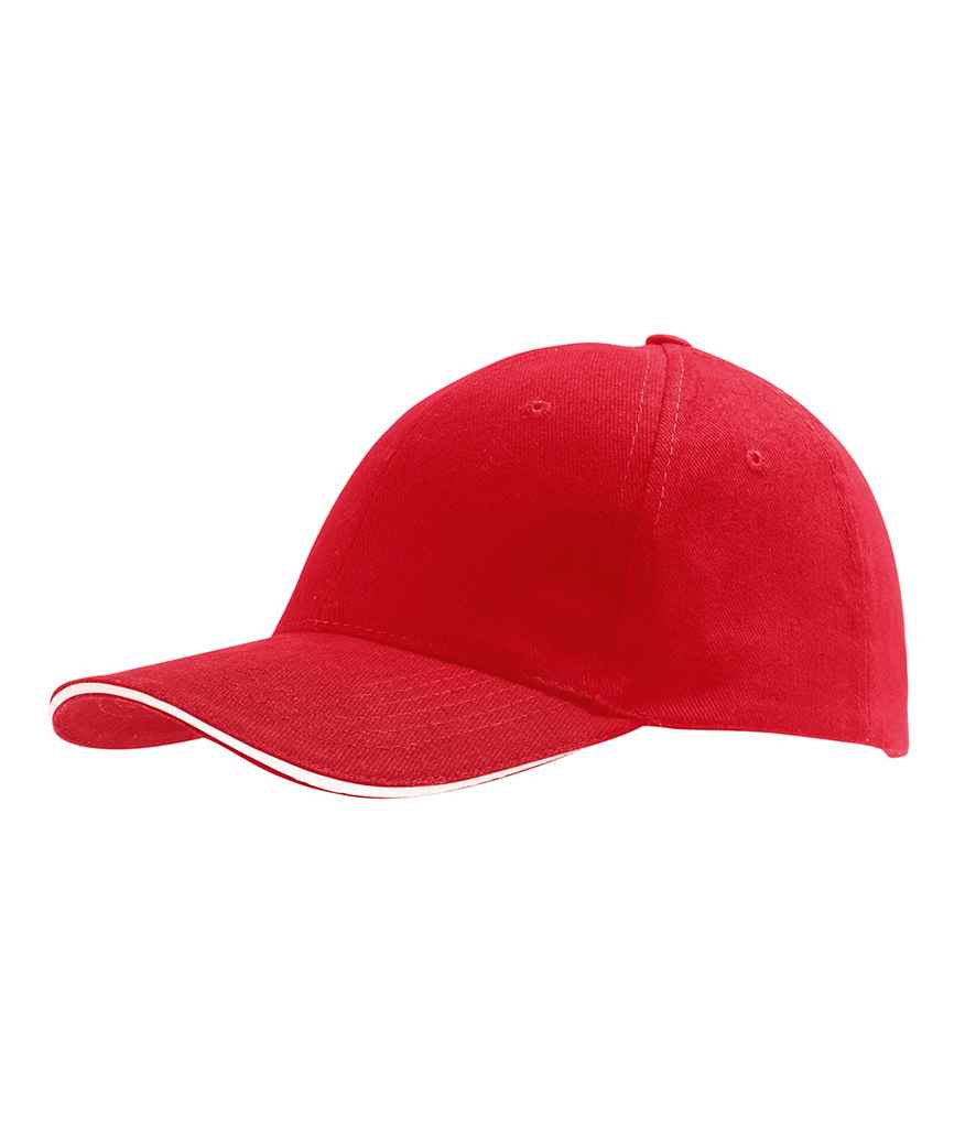 SOL'S Buffalo Cap in ONE Red White by SOL'S — Custom branded clothing by Print Press, featuring premium embroidery produced in our specialist print lab in the UK.