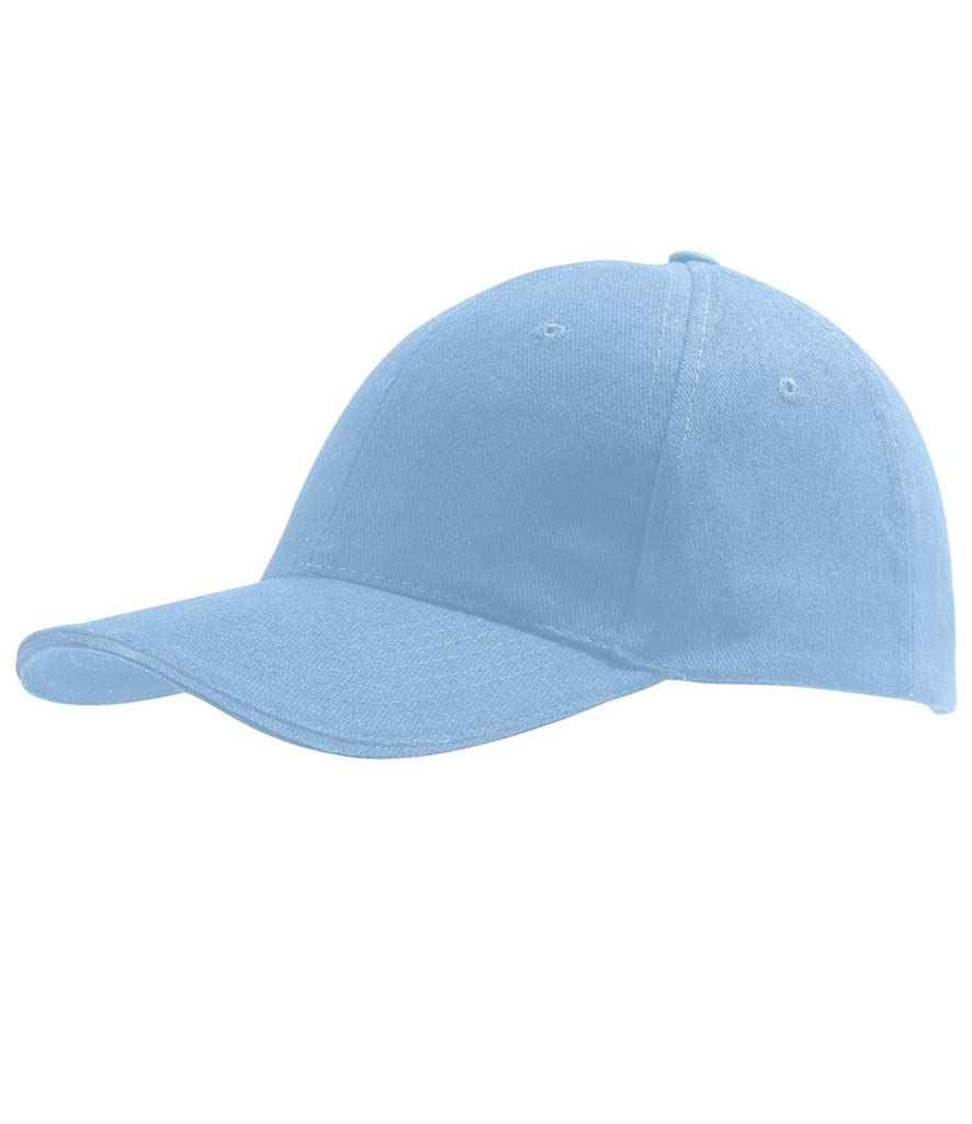 SOL'S Buffalo Cap in ONE Sky Blue by SOL'S — Custom branded clothing by Print Press, featuring premium embroidery produced in our specialist print lab in the UK.
