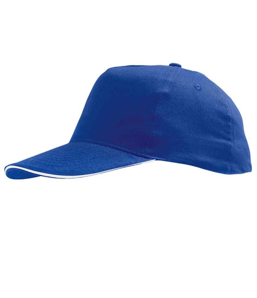 SOL'S Sunny Cap in ONE Royal Blue White by SOL'S — Custom branded clothing by Print Press, featuring premium embroidery produced in our specialist print lab in the UK.