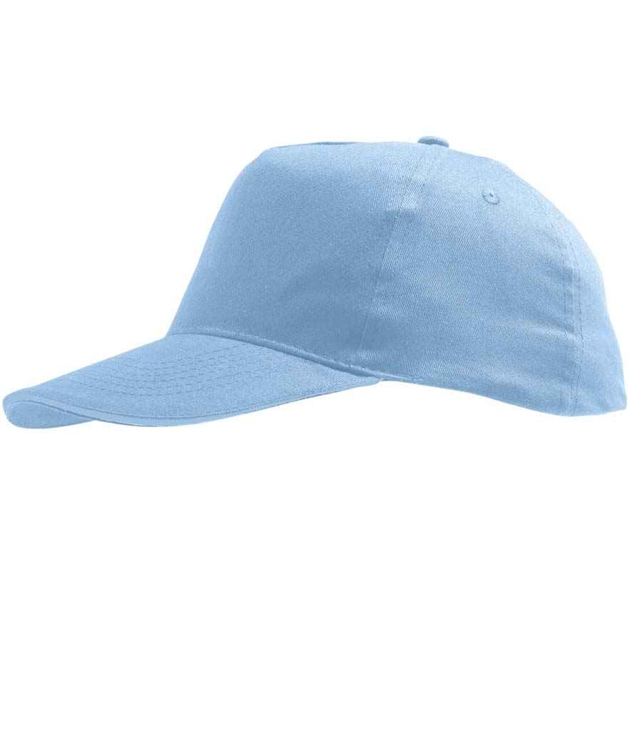 SOL'S Sunny Cap in ONE Sky Blue by SOL'S — Custom branded clothing by Print Press, featuring premium embroidery produced in our specialist print lab in the UK.
