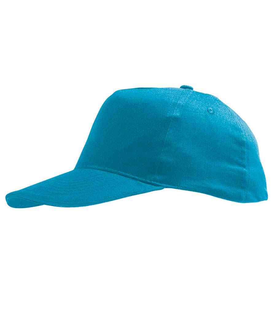 SOL'S Kids Sunny Cap in ONE Aqua by SOL'S — Custom branded clothing by Print Press, featuring premium embroidery produced in our specialist print lab in the UK.