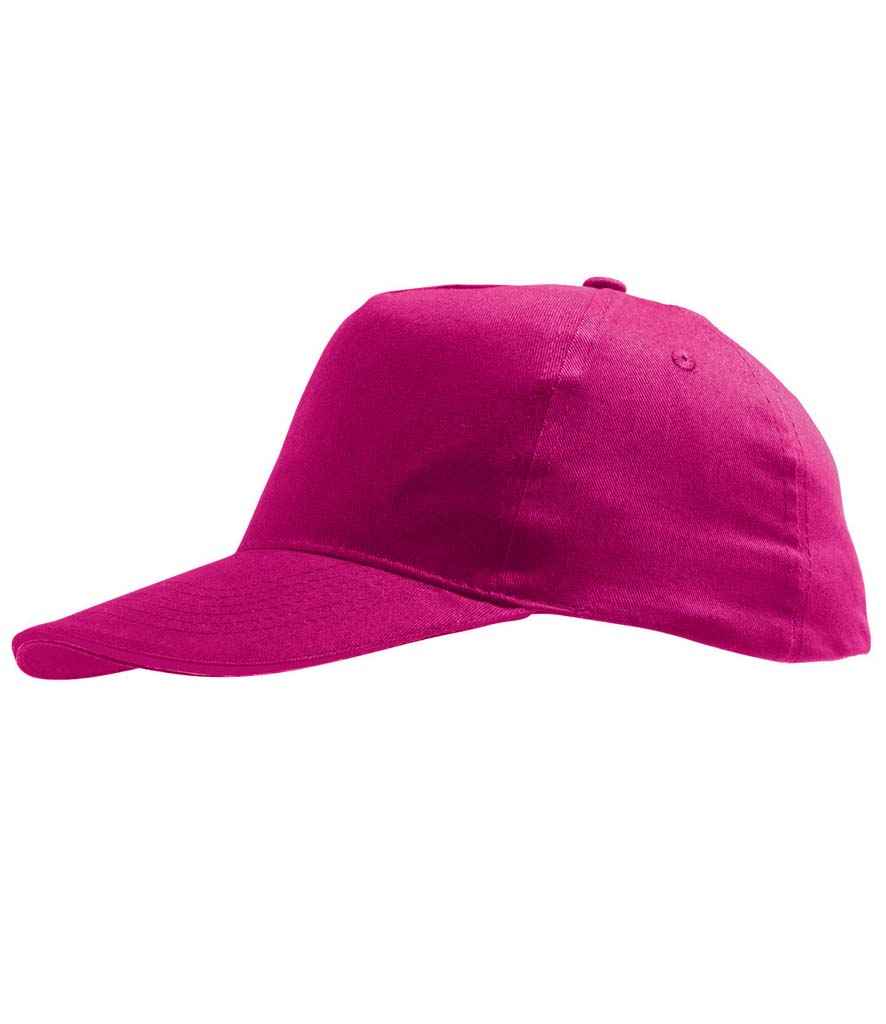 SOL'S Kids Sunny Cap in ONE Fuchsia by SOL'S — Custom branded clothing by Print Press, featuring premium embroidery produced in our specialist print lab in the UK.