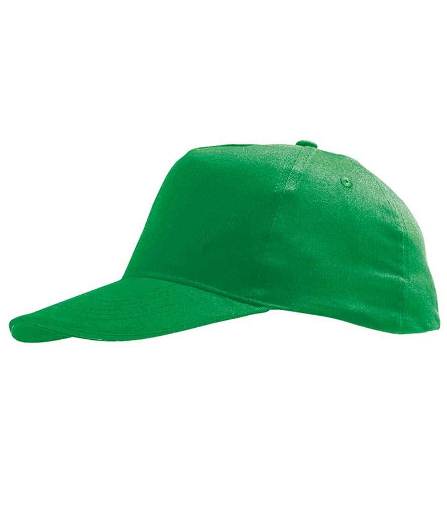 SOL'S Kids Sunny Cap in ONE Kelly Green by SOL'S — Custom branded clothing by Print Press, featuring premium embroidery produced in our specialist print lab in the UK.