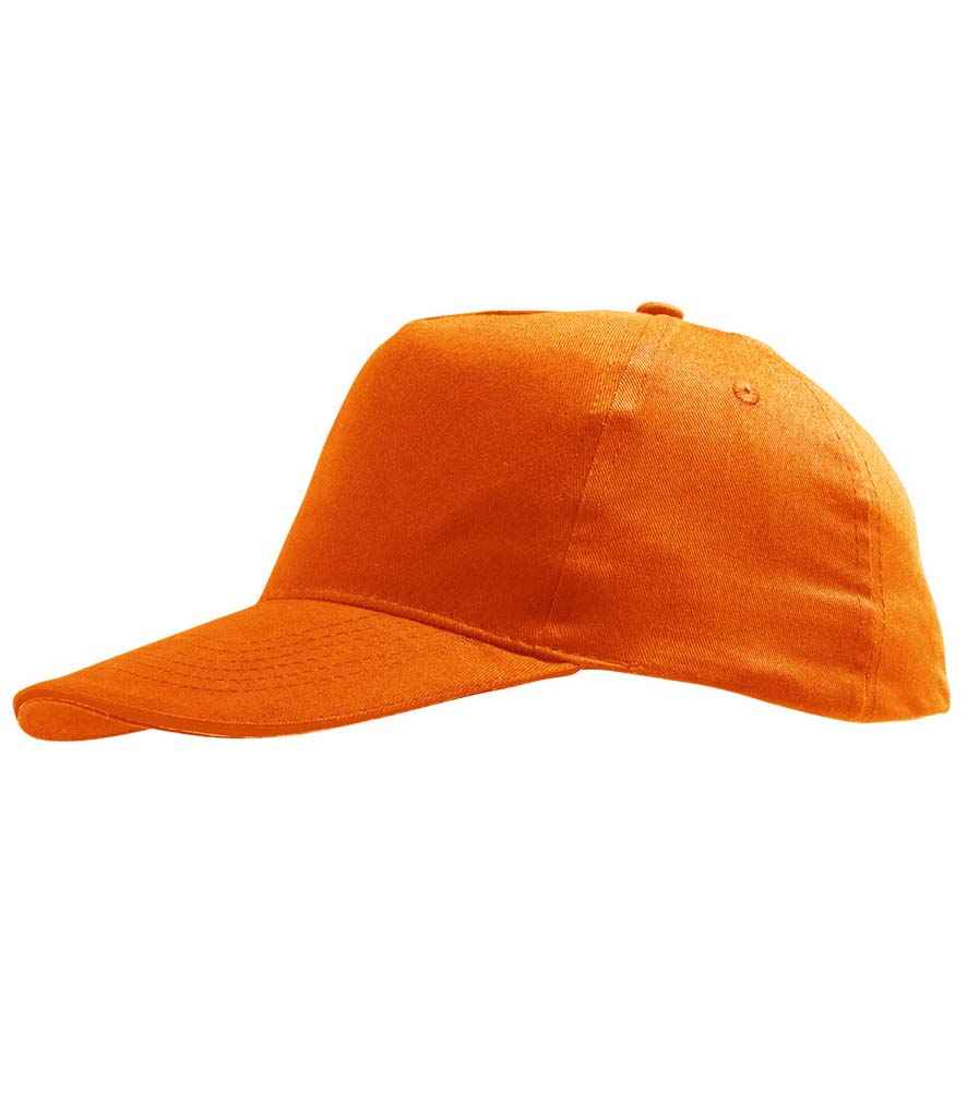 SOL'S Kids Sunny Cap in ONE Orange by SOL'S — Custom branded clothing by Print Press, featuring premium embroidery produced in our specialist print lab in the UK.