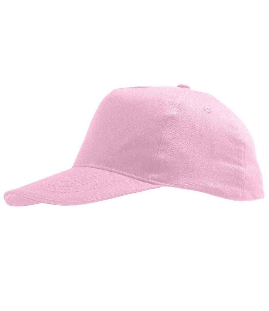 SOL'S Kids Sunny Cap in ONE Pink by SOL'S — Custom branded clothing by Print Press, featuring premium embroidery produced in our specialist print lab in the UK.