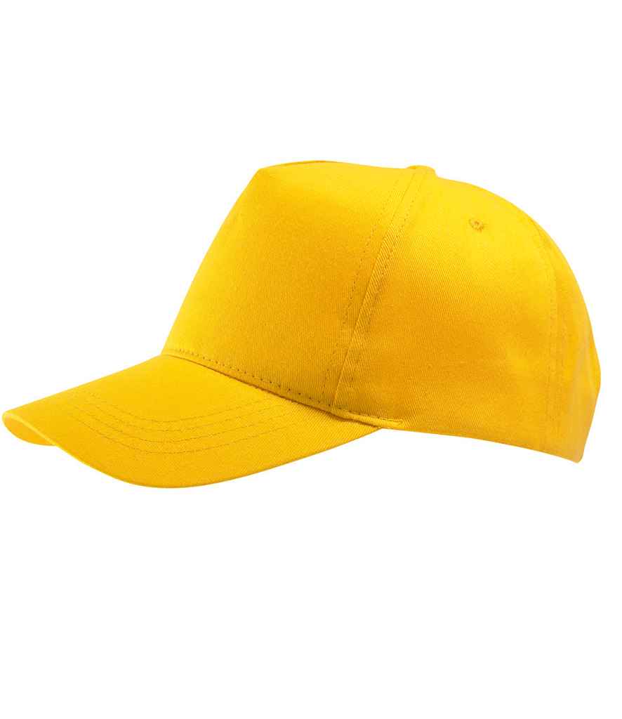 SOL'S Buzz Cap in ONE Gold by SOL'S — Custom branded clothing by Print Press, featuring premium embroidery produced in our specialist print lab in the UK.