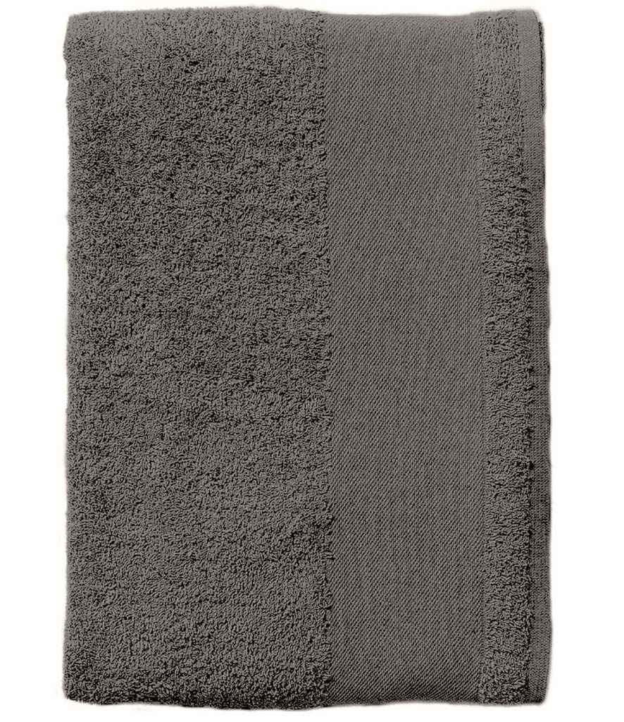 SOL'S Island 50 Hand Towel in ONE Dark Grey by SOL'S — Custom branded clothing by Print Press, featuring premium embroidery produced in our specialist print lab in the UK.
