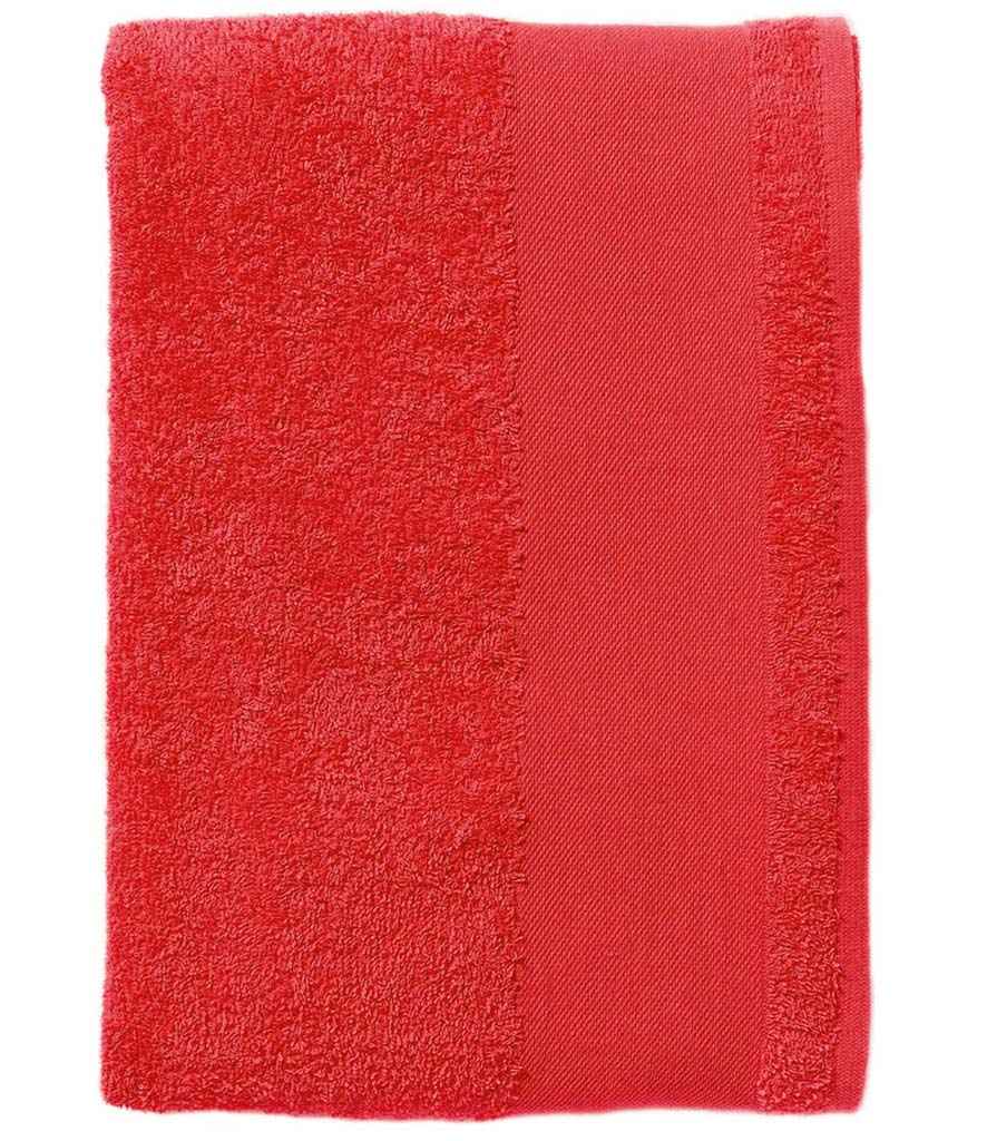 SOL'S Island 50 Hand Towel in ONE Red by SOL'S — Custom branded clothing by Print Press, featuring premium embroidery produced in our specialist print lab in the UK.