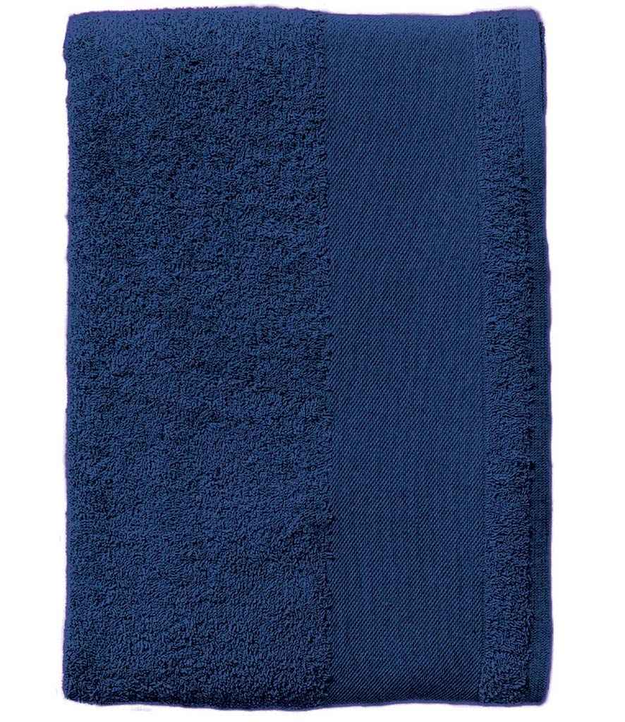 SOL'S Island 70 Bath Towel in ONE French Navy by SOL'S — Custom branded clothing by Print Press, featuring premium embroidery produced in our specialist print lab in the UK.