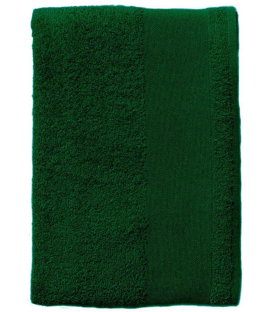 SOL'S Island 100 Bath Sheet in ONE Bottle Green by SOL'S — Custom branded clothing by Print Press, featuring premium embroidery produced in our specialist print lab in the UK.