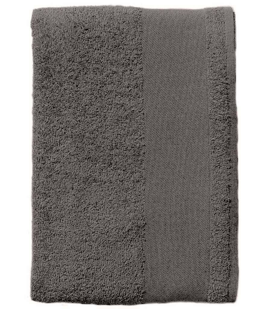 SOL'S Island 100 Bath Sheet in ONE Dark Grey by SOL'S — Custom branded clothing by Print Press, featuring premium embroidery produced in our specialist print lab in the UK.
