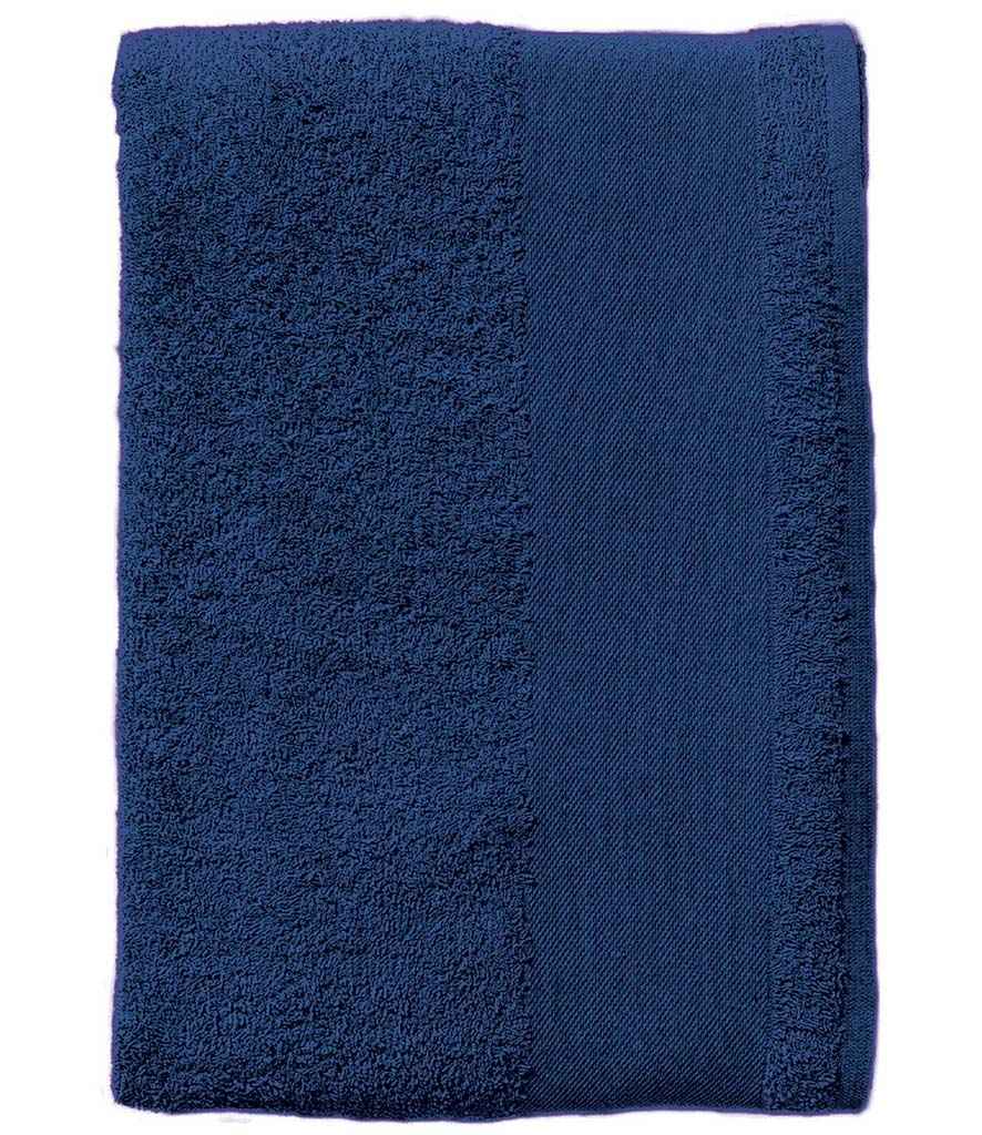 SOL'S Island 100 Bath Sheet in ONE French Navy by SOL'S — Custom branded clothing by Print Press, featuring premium embroidery produced in our specialist print lab in the UK.