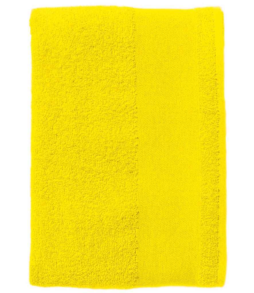 SOL'S Island 100 Bath Sheet in ONE Lemon by SOL'S — Custom branded clothing by Print Press, featuring premium embroidery produced in our specialist print lab in the UK.