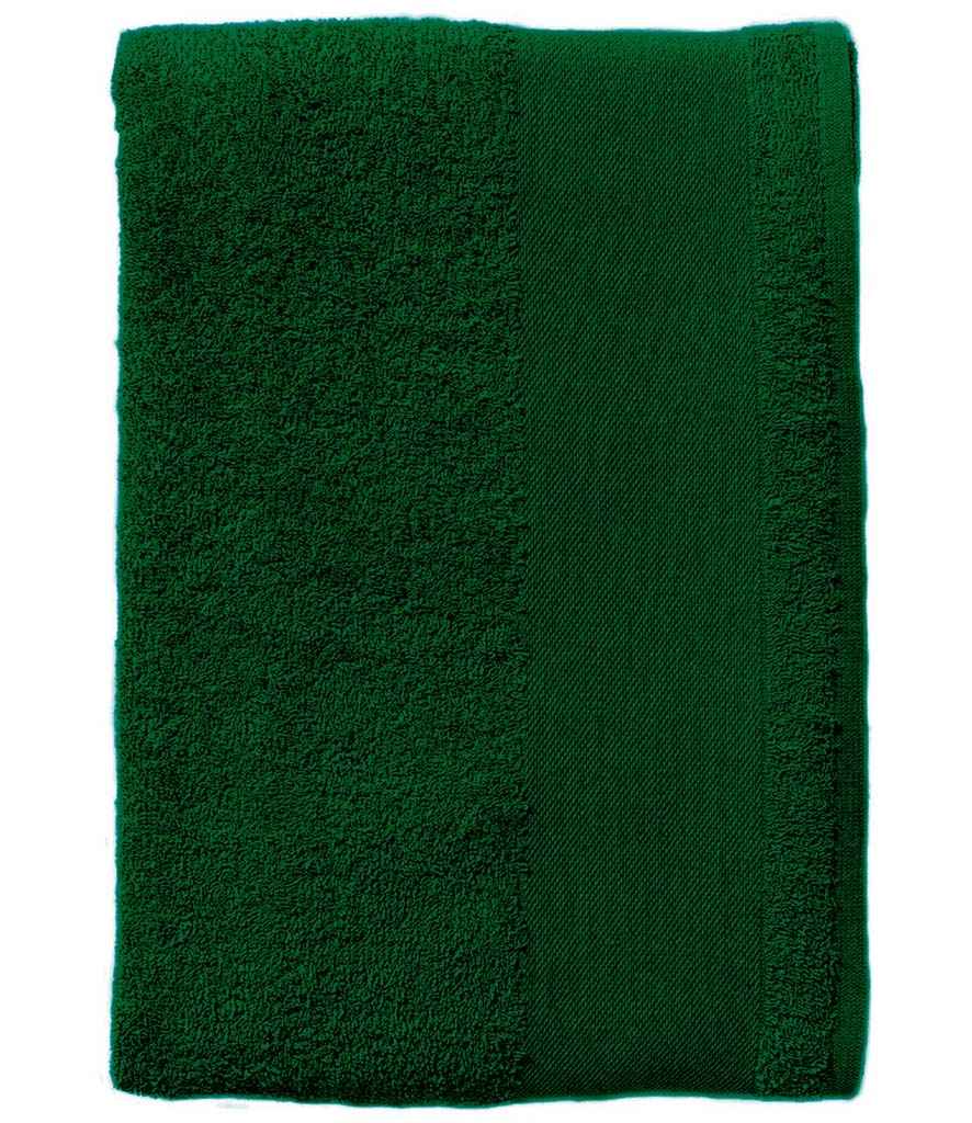 SOL'S Island 30 Guest Towel in ONE Bottle Green by SOL'S — Custom branded clothing by Print Press, featuring premium embroidery produced in our specialist print lab in the UK.