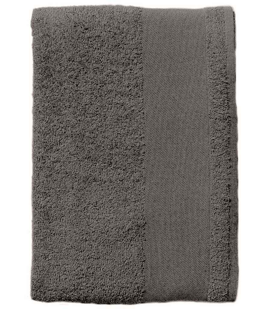 SOL'S Island 30 Guest Towel in ONE Dark Grey by SOL'S — Custom branded clothing by Print Press, featuring premium embroidery produced in our specialist print lab in the UK.