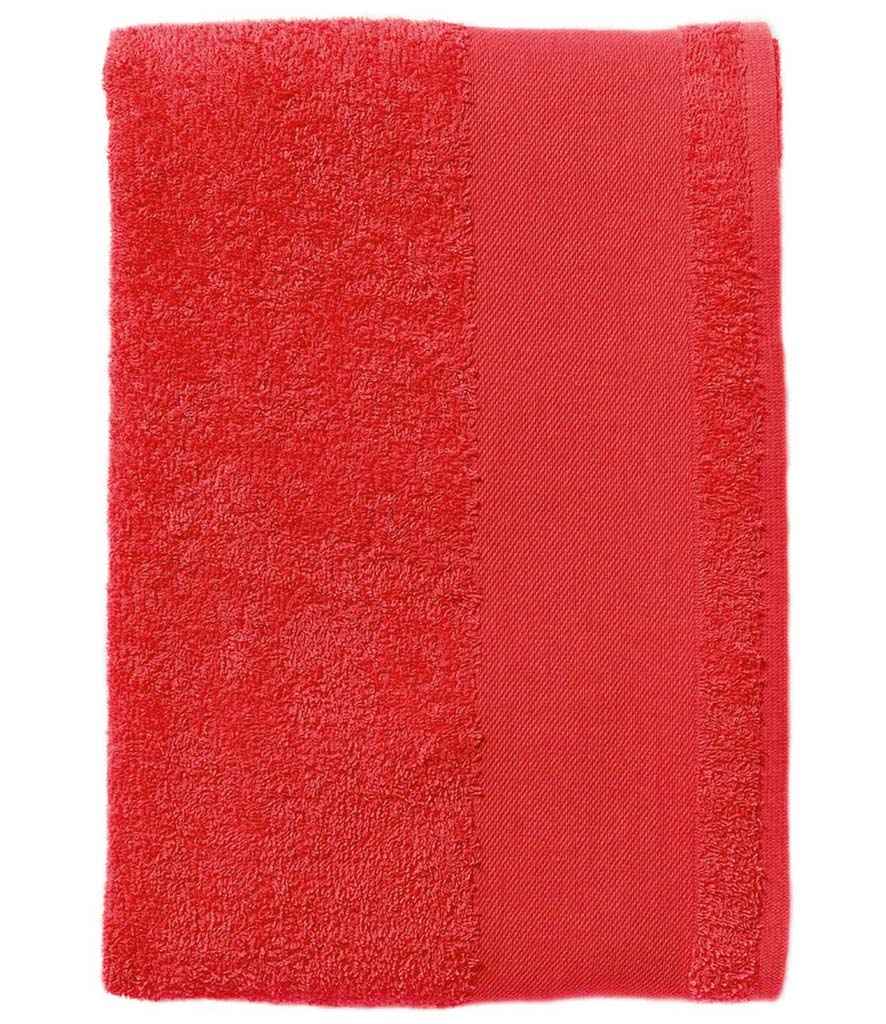 SOL'S Island 30 Guest Towel in ONE Red by SOL'S — Custom branded clothing by Print Press, featuring premium embroidery produced in our specialist print lab in the UK.