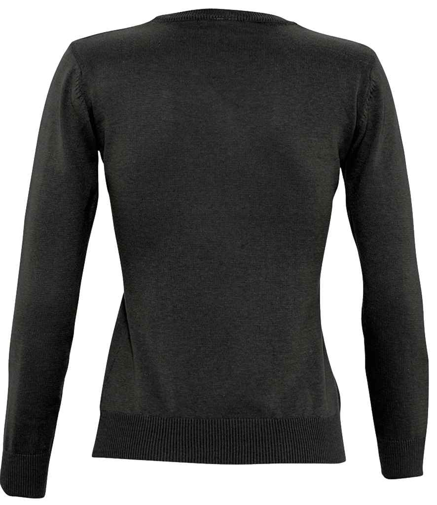 SOL'S Ladies Galaxy Cotton Acrylic V Neck Sweater in by SOL'S — Custom branded clothing by Print Press, featuring premium embroidery produced in our specialist print lab in the UK.