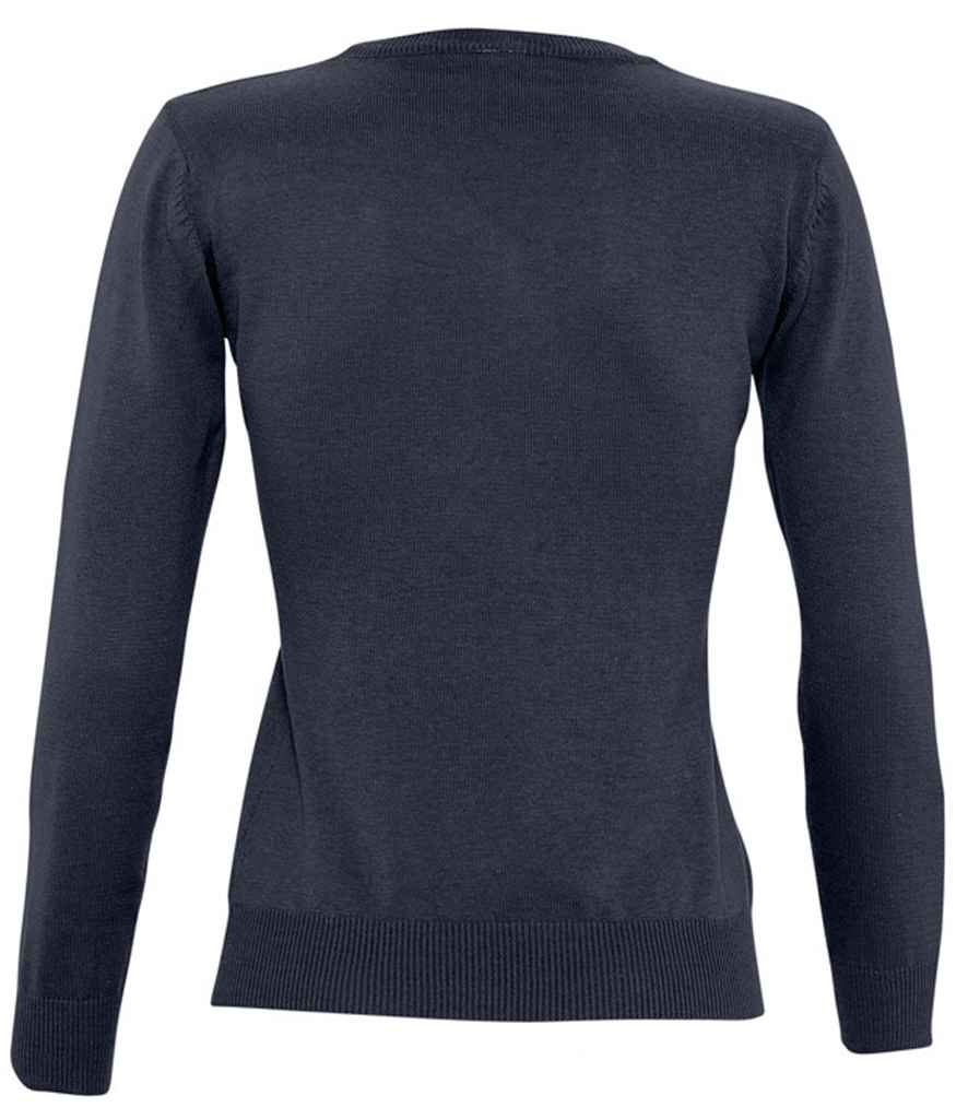 SOL'S Ladies Galaxy Cotton Acrylic V Neck Sweater in by SOL'S — Custom branded clothing by Print Press, featuring premium embroidery produced in our specialist print lab in the UK.