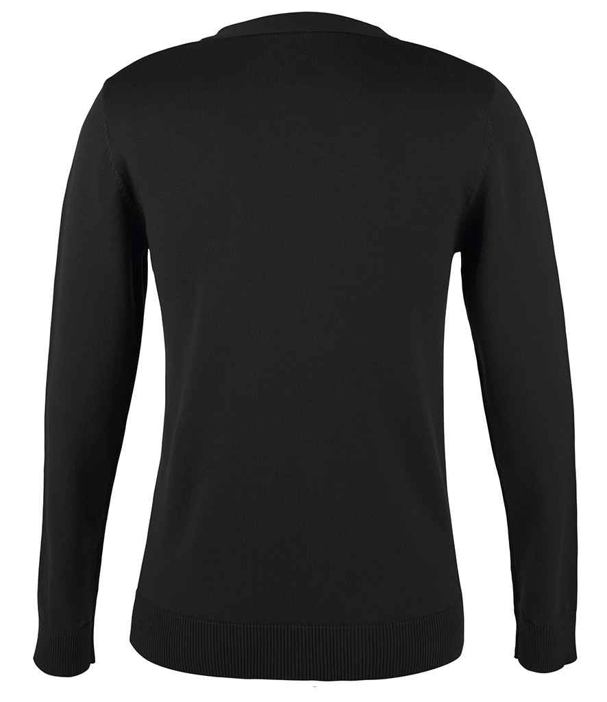 SOL'S Ladies Golden Cotton Acrylic V Neck Cardigan in by SOL'S — Custom branded clothing by Print Press, featuring premium embroidery produced in our specialist print lab in the UK.