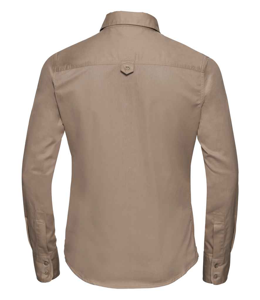 Russell Collection Ladies Long Sleeve Classic Twill Shirt in by Russell — Custom branded clothing by Print Press, featuring premium embroidery produced in our specialist print lab in the UK.