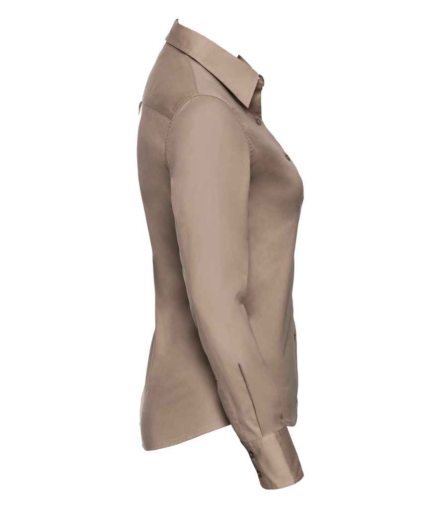 Russell Collection Ladies Long Sleeve Classic Twill Shirt in by Russell — Custom branded clothing by Print Press, featuring premium embroidery produced in our specialist print lab in the UK.