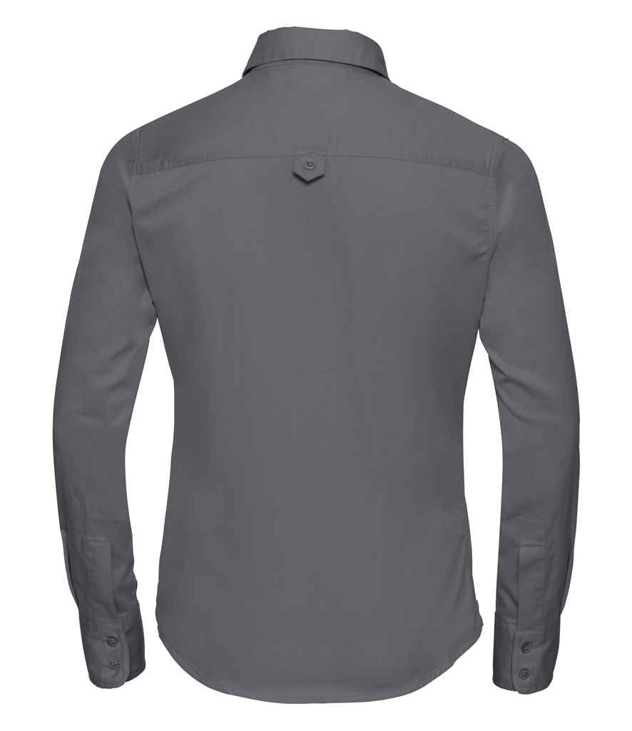 Russell Collection Ladies Long Sleeve Classic Twill Shirt in by Russell — Custom branded clothing by Print Press, featuring premium embroidery produced in our specialist print lab in the UK.