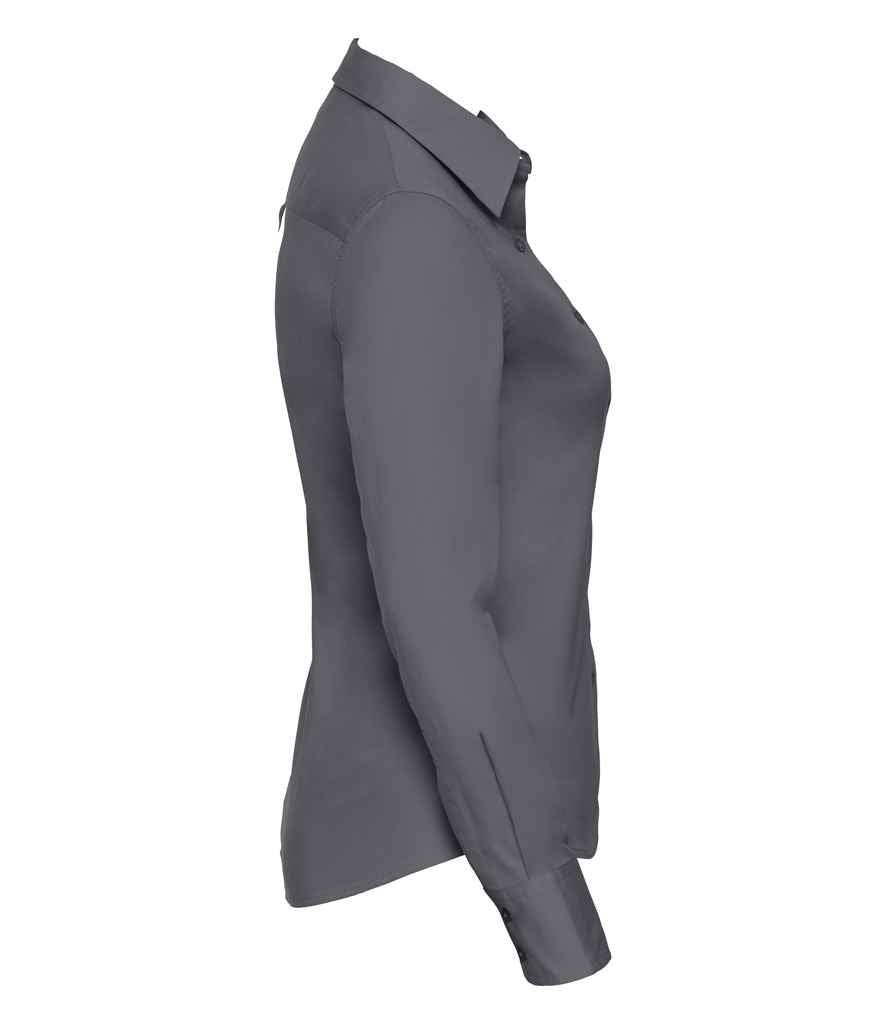 Russell Collection Ladies Long Sleeve Classic Twill Shirt in by Russell — Custom branded clothing by Print Press, featuring premium embroidery produced in our specialist print lab in the UK.