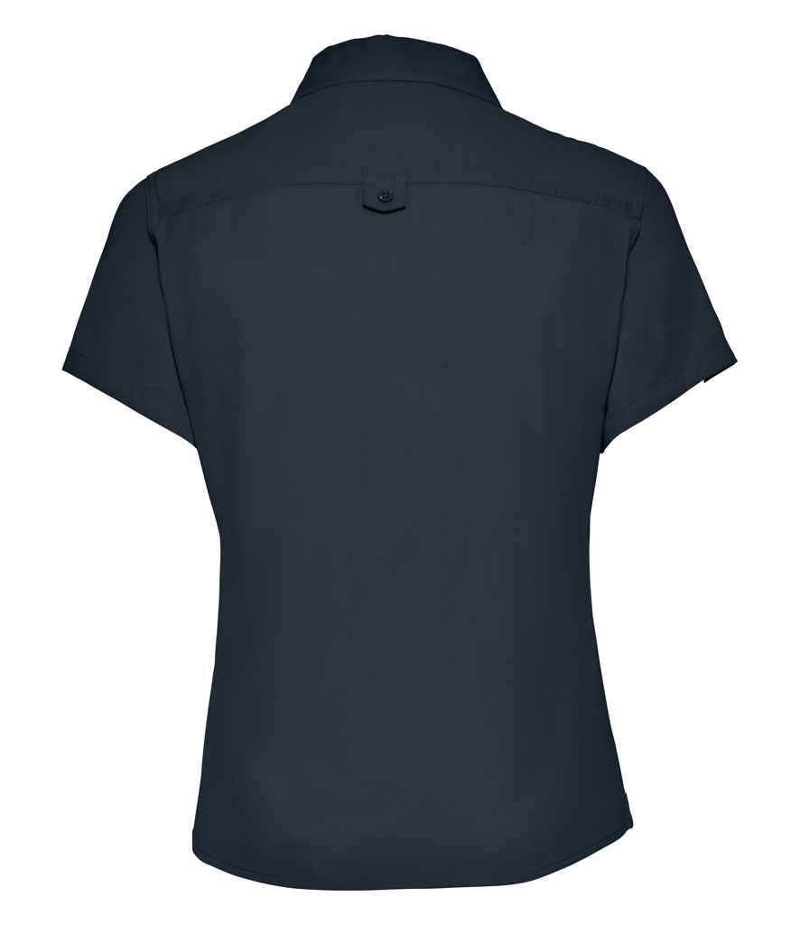 Russell Collection Ladies Short Sleeve Classic Twill Shirt in by Russell — Custom branded clothing by Print Press, featuring premium embroidery produced in our specialist print lab in the UK.