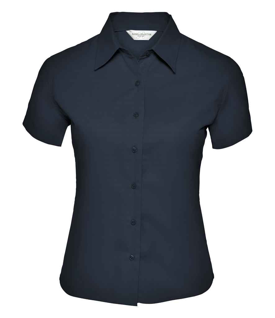 Russell Collection Ladies Short Sleeve Classic Twill Shirt in by Russell — Custom branded clothing by Print Press, featuring premium embroidery produced in our specialist print lab in the UK.