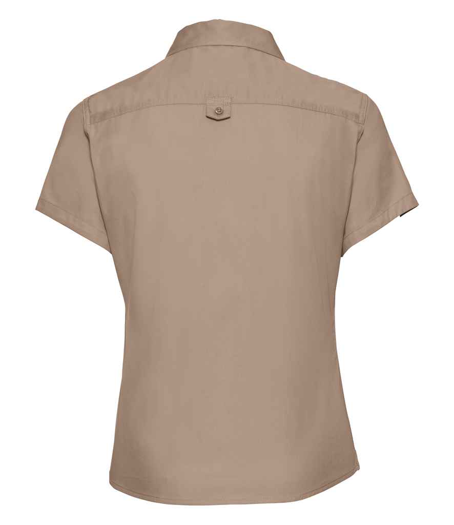 Russell Collection Ladies Short Sleeve Classic Twill Shirt in by Russell — Custom branded clothing by Print Press, featuring premium embroidery produced in our specialist print lab in the UK.