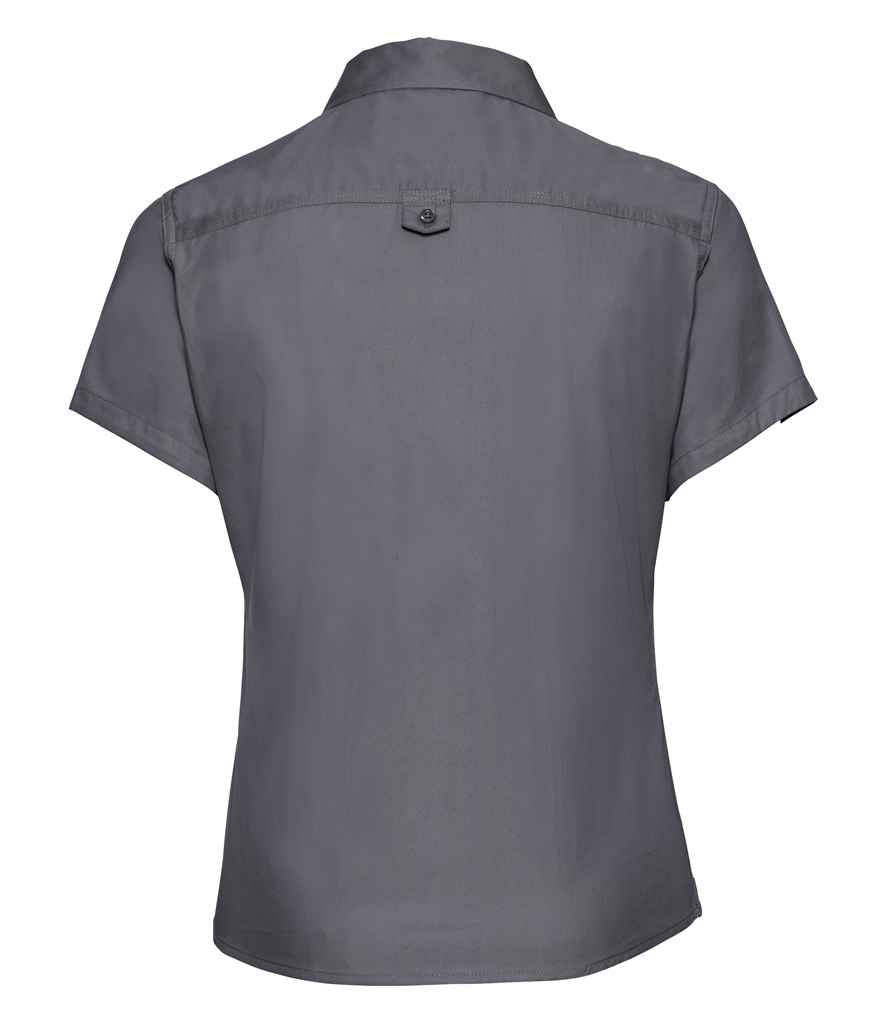 Russell Collection Ladies Short Sleeve Classic Twill Shirt in by Russell — Custom branded clothing by Print Press, featuring premium embroidery produced in our specialist print lab in the UK.