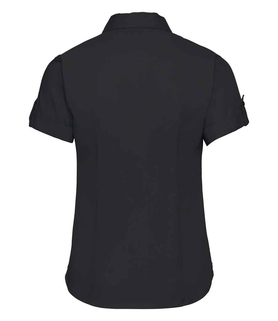 Russell Collection Ladies Short Sleeve Twill Roll Shirt in by Russell — Custom branded clothing by Print Press, featuring premium embroidery produced in our specialist print lab in the UK.