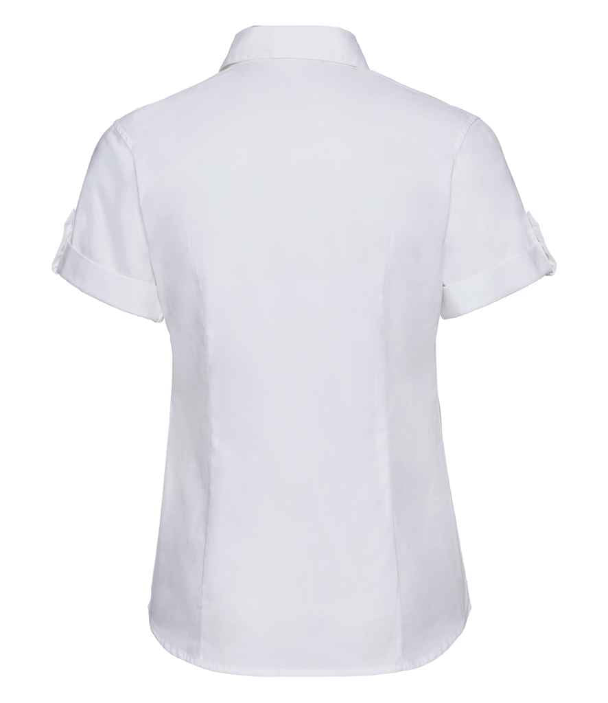 Russell Collection Ladies Short Sleeve Twill Roll Shirt in by Russell — Custom branded clothing by Print Press, featuring premium embroidery produced in our specialist print lab in the UK.