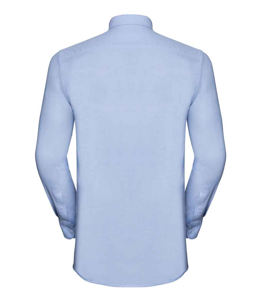 Russell Collection Tailored Long Sleeve Washed Oxford Shirt in by Russell — Custom branded clothing by Print Press, featuring premium embroidery produced in our specialist print lab in the UK.