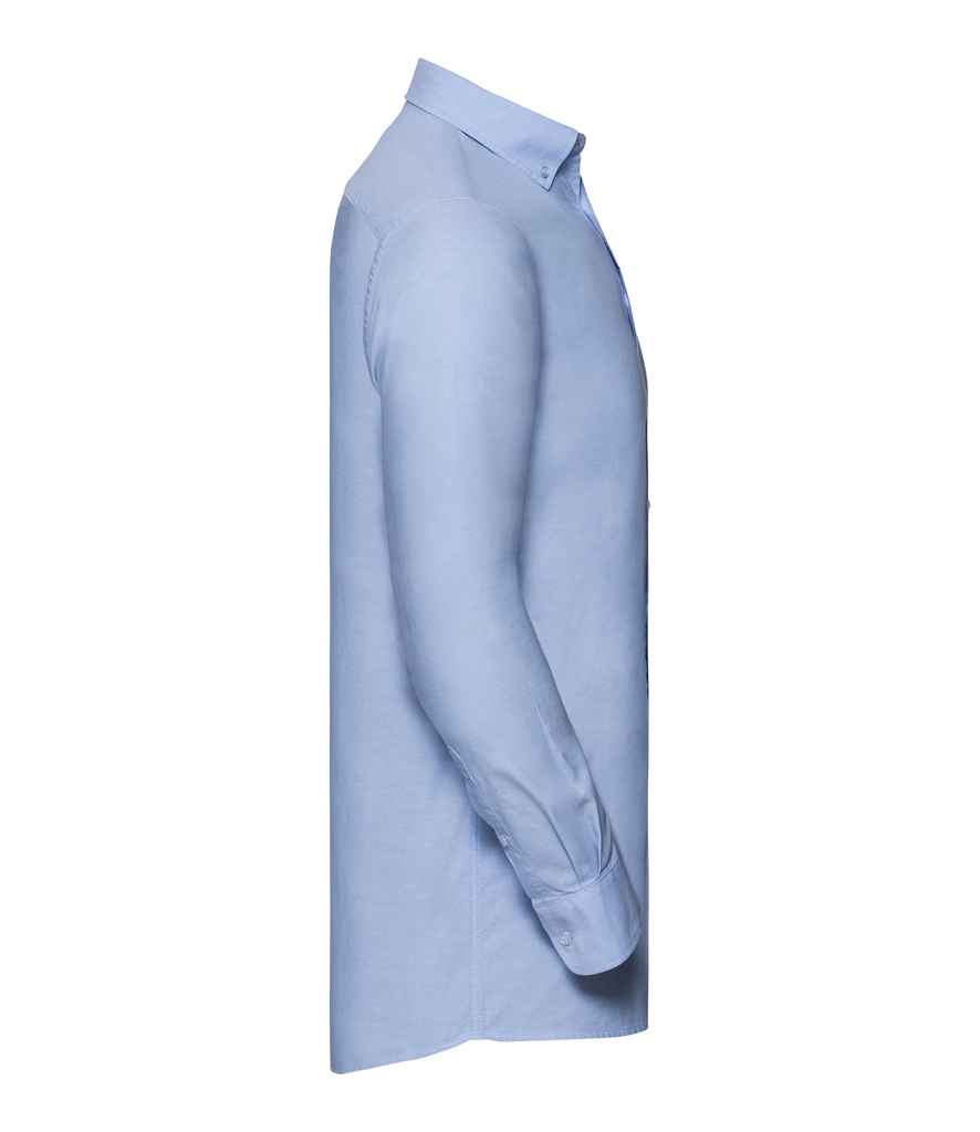 Russell Collection Tailored Long Sleeve Washed Oxford Shirt in by Russell — Custom branded clothing by Print Press, featuring premium embroidery produced in our specialist print lab in the UK.