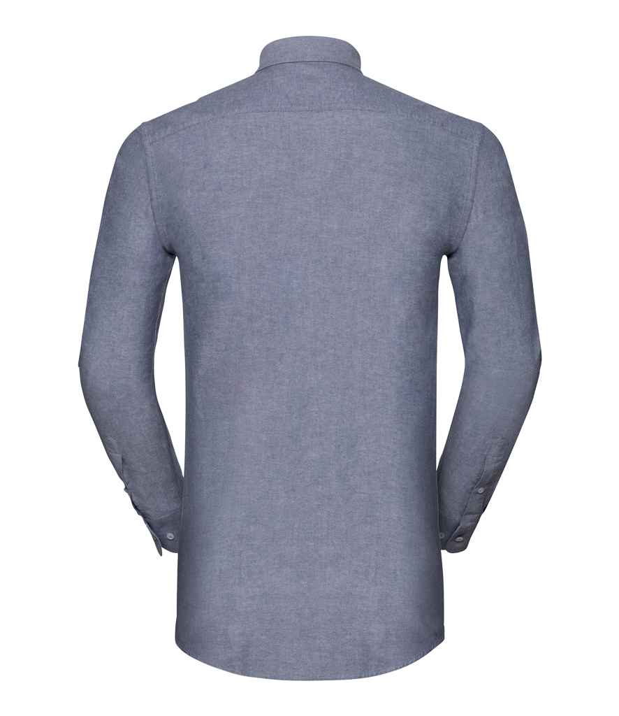 Russell Collection Tailored Long Sleeve Washed Oxford Shirt in by Russell — Custom branded clothing by Print Press, featuring premium embroidery produced in our specialist print lab in the UK.