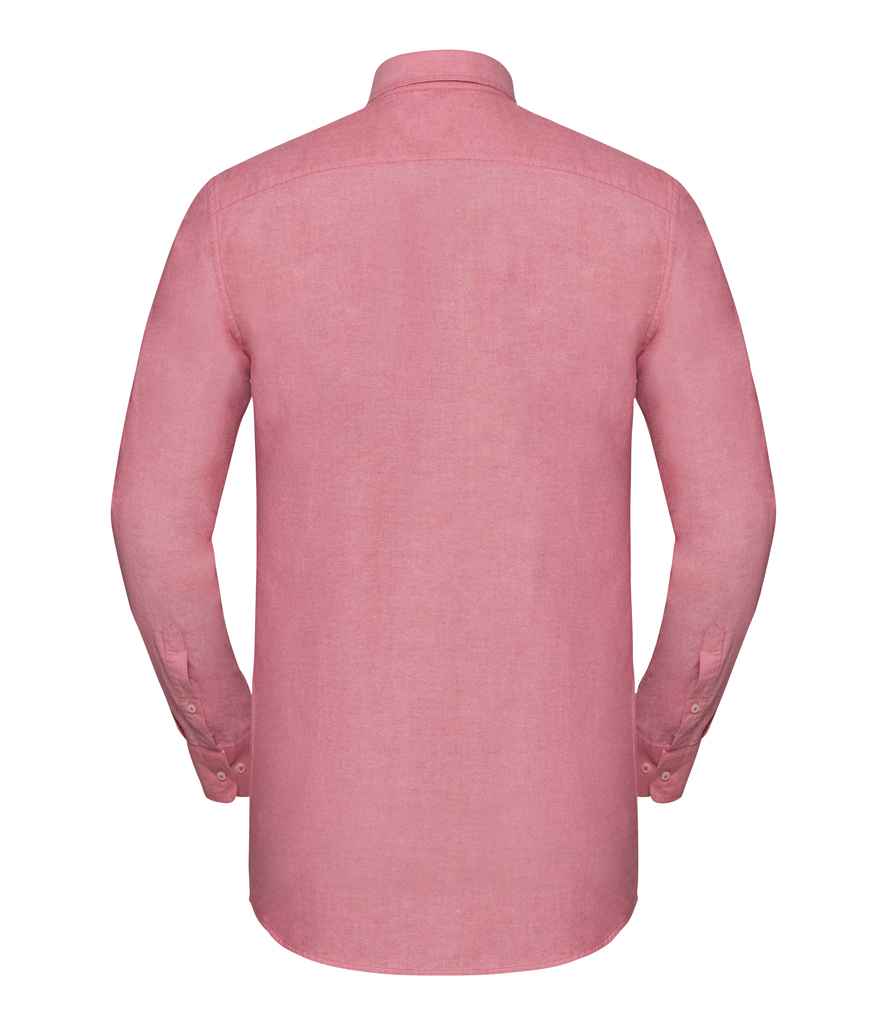 Russell Collection Tailored Long Sleeve Washed Oxford Shirt in by Russell — Custom branded clothing by Print Press, featuring premium embroidery produced in our specialist print lab in the UK.