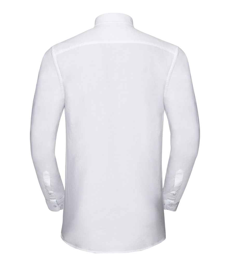 Russell Collection Tailored Long Sleeve Washed Oxford Shirt in by Russell — Custom branded clothing by Print Press, featuring premium embroidery produced in our specialist print lab in the UK.