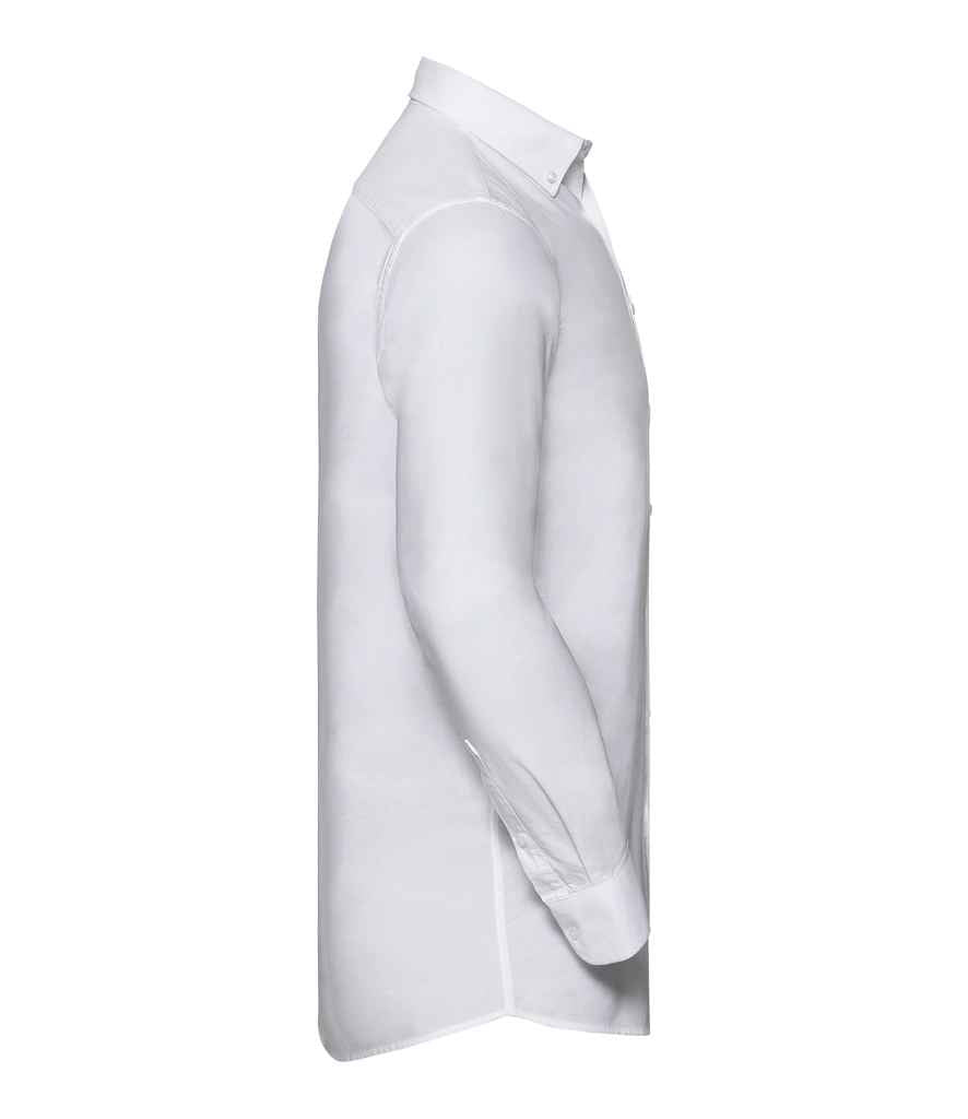 Russell Collection Tailored Long Sleeve Washed Oxford Shirt in by Russell — Custom branded clothing by Print Press, featuring premium embroidery produced in our specialist print lab in the UK.