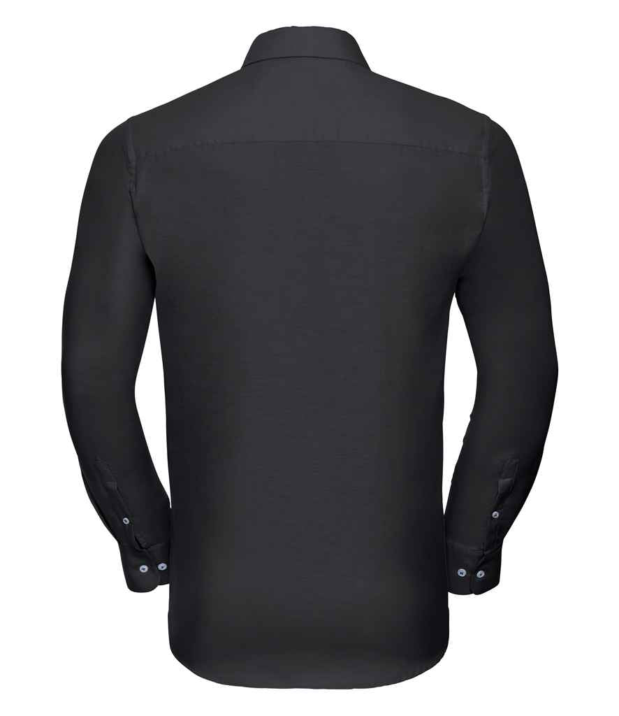 Russell Collection Long Sleeve Tailored Oxford Shirt in by Russell — Custom branded clothing by Print Press, featuring premium embroidery produced in our specialist print lab in the UK.
