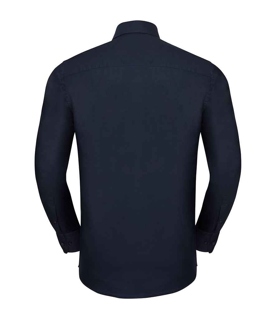 Russell Collection Long Sleeve Tailored Oxford Shirt in by Russell — Custom branded clothing by Print Press, featuring premium embroidery produced in our specialist print lab in the UK.
