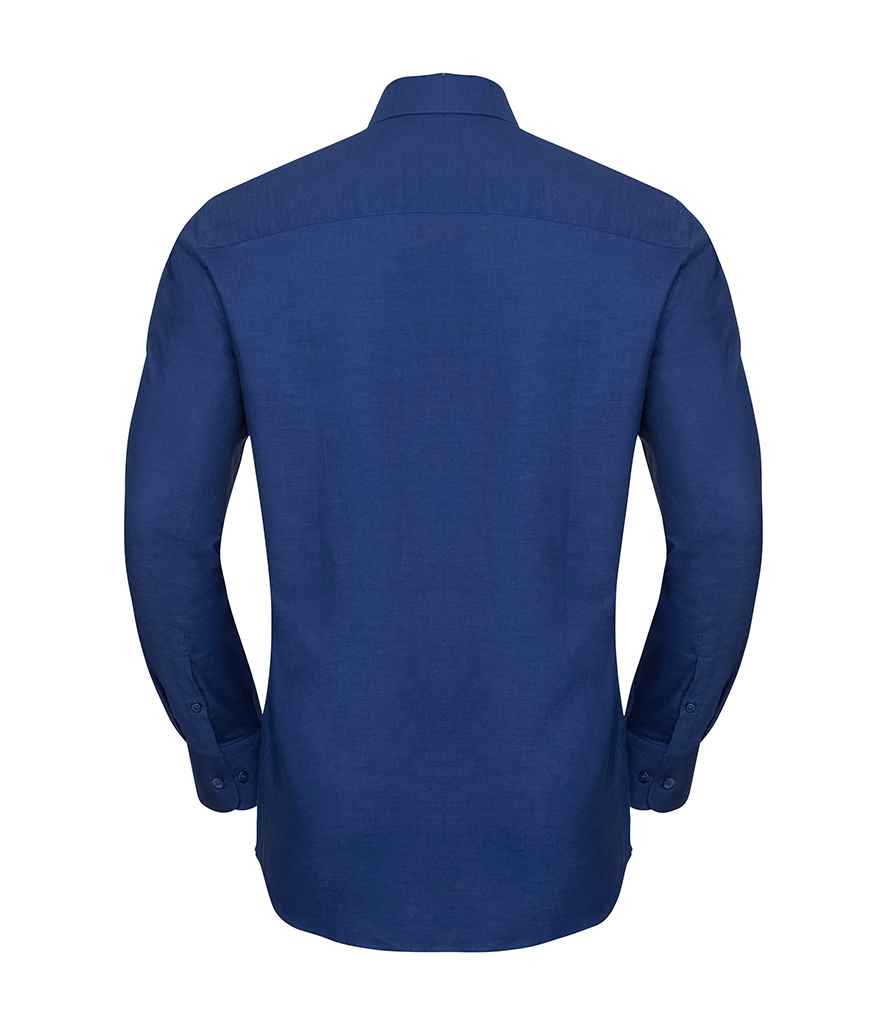 Russell Collection Long Sleeve Tailored Oxford Shirt in by Russell — Custom branded clothing by Print Press, featuring premium embroidery produced in our specialist print lab in the UK.