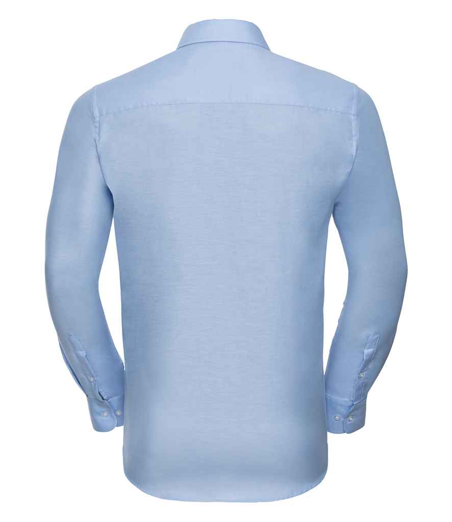 Russell Collection Long Sleeve Tailored Oxford Shirt in by Russell — Custom branded clothing by Print Press, featuring premium embroidery produced in our specialist print lab in the UK.