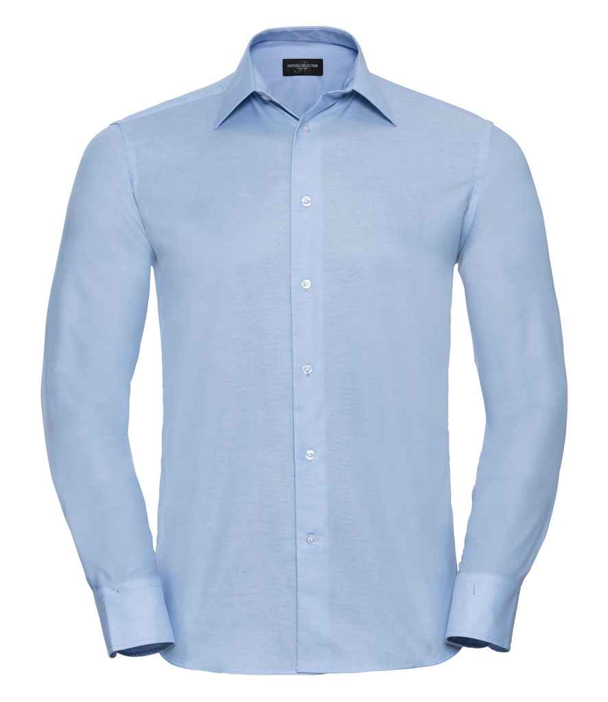 Russell Collection Long Sleeve Tailored Oxford Shirt in by Russell — Custom branded clothing by Print Press, featuring premium embroidery produced in our specialist print lab in the UK.